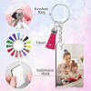 Unbranded DIY Sublimation Keychain Blank 120Pcs Heat Transfer Keychain MDF