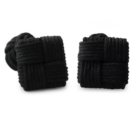 HONEY BEAR Mens Silk Knot Cufflinks,Square for Business Wedding Gift