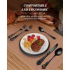 Aswwid 48 Pieces Black Silverware Set for 8, Retro Royal