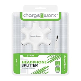 CHARGEWORX Headphone Splitter, 5-Way