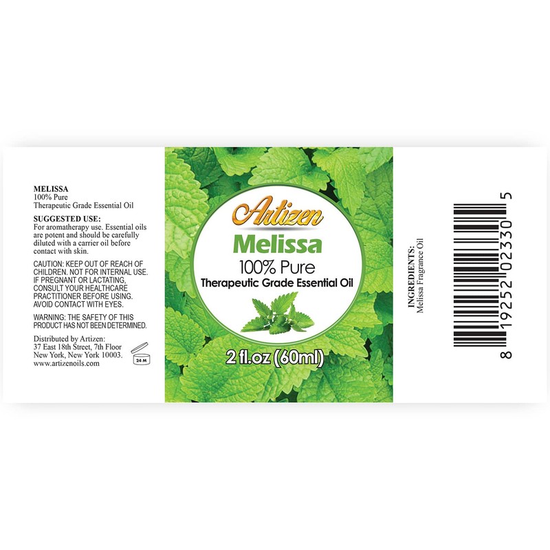 Artizen 2oz Oils - Melissa Essential Oil - 2 Fluid