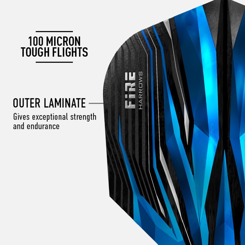 Harrows FIRE Flights| Set of x5 Premium Extra Strong Dart