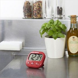 Digital Timer, Antibacterial and Visible Timer, Cherry Red TD-429-RD