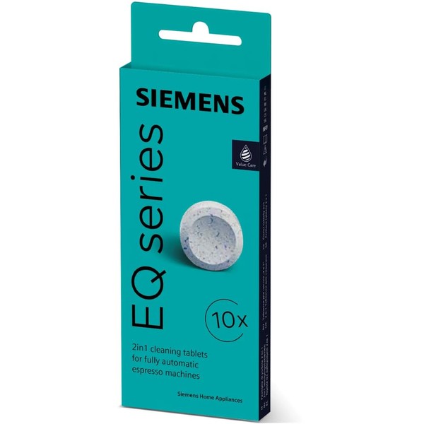 Siemens EQ. Series TZ80001 Cleaning Tablets Pack of 10 for All Coffee Machines and Built-in Fully Automatic