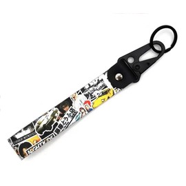 Streetculture Nightkids JDM Japan Import Racing Lanyard Key Ring, multicoloured