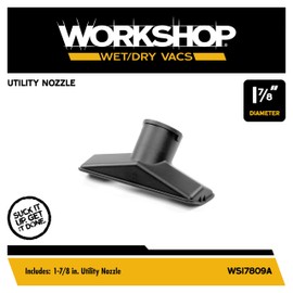 WORKSHOP Wet/Dry Vacs Shop Vacuum Accessories WS17809A Utility Nozzle Attachment for Wet Dry Vacuum Cleaners, Fits 1-7/8-inch Extension Wands and Hoses