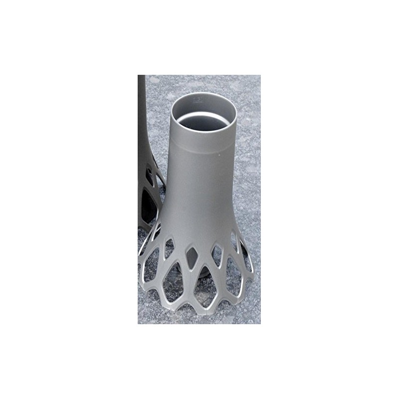 Plastia ROSETA 1 Litre with Ground Spike Grave Vase Silver