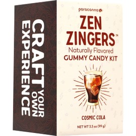 Paracanna Zen Zingers Gummy Making Kit - Gummy Candy DIY Kits - Gummy Molds, Dropper, Gummy Mix, and Gummies Finishing Sugar - Cosmic Cola