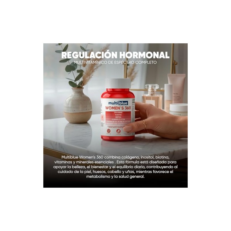 Multivitaminico Mujer Womens 360 Cápsulas Colágeno Biotina Vitaminas Minerales Multivitamínico