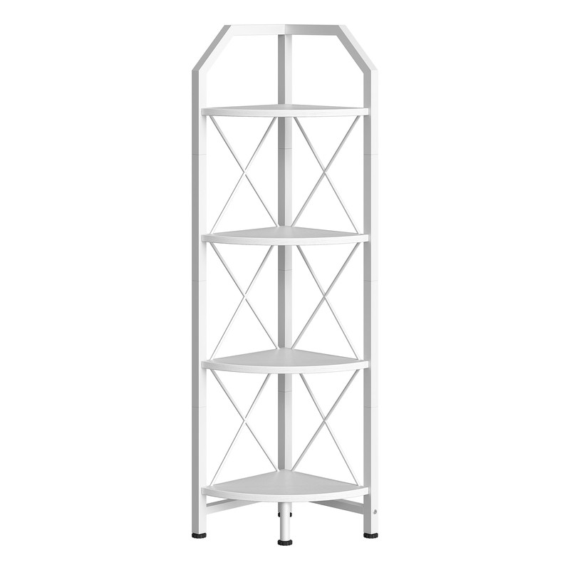 CHOEZON 4-Tier Corner Shelf, Industrial Corner Bookshelf, 47.6" Corner Storage