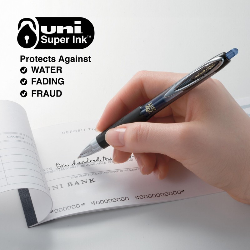 uniball™ 207 Gel Pens, Blue Ink, 0.38mm Ultra Micro Point,