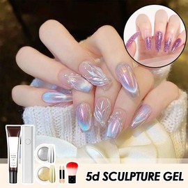 Nail 5D Gel,Nail Molding Glue for Women - Fashionabele Non-Sticky 5D Sculpting Gel for Gathering Formal Holiday Home Daily Wedding Salon