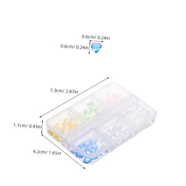 OHPHCALL DIY Nail Charms Set Nail Art Ornaments Resin Gems Multifunctional Decor Heart Shape Easy to Use Box Pack