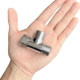 20mm 3 Way T Shaped Water Diverters,Brass Shower Diverter Valve (Round)