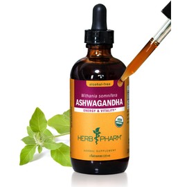 USDA Organic Ashwagandha Supplement for Stress Relief & Calm Energy*: Vegan Adaptogen Drops, Non-GMO Ashwagandha Extract, Alcohol-Free, 4 Oz | Up to 3 Months Supply
