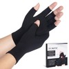 HENOTIC Arthritis Compression Gloves for Women Men, Fingerless Breathable &
