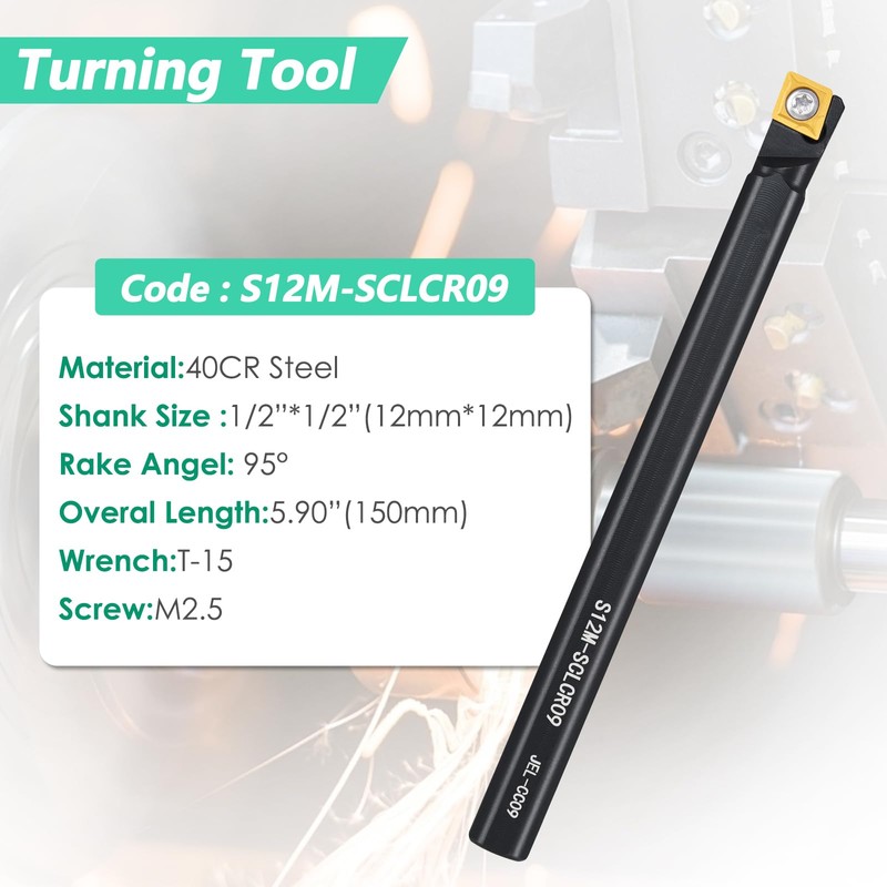 12mm Shank Carbide Lathe Turning Tools Metal 4 Lathe Tool