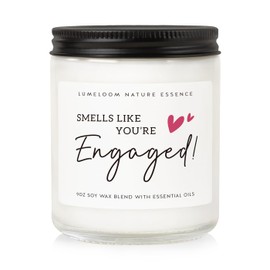 LUMELOOM Engagement Gifts for Couples, Engagement Gift, 9oz Aromatherapy Lavender Soy Wax Scented Candle, Engagement Gift for Her, Gifts for Newly Engaged Couples, Fiance Gifts for Women, Bride to Be