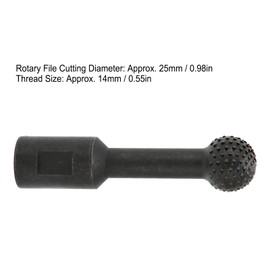 Yuecoom Sphere Rotary File Burr, Carbide Ball Head Carving File Bit, CR-V Ball Head Carving File Drilling Bits, Ball Gouge Angle Grinder Attachments for Deburring Grinding Carving Polishing(20mm)