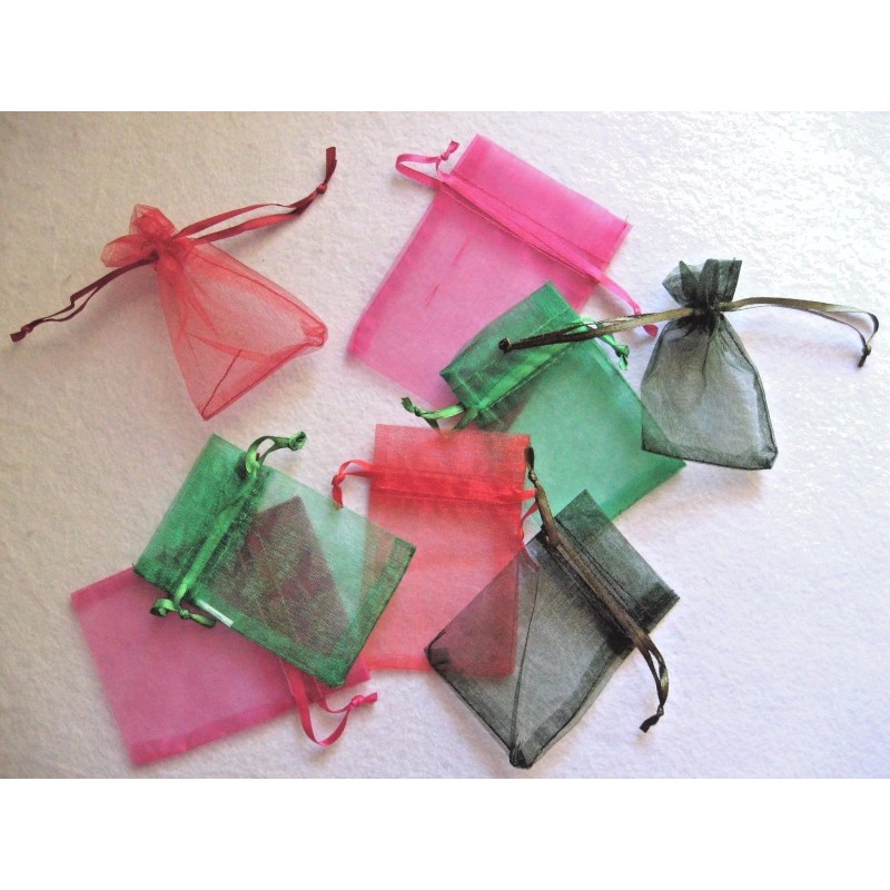 LOT 30 sheer organza mesh drawstring GIFT bags * 2x3