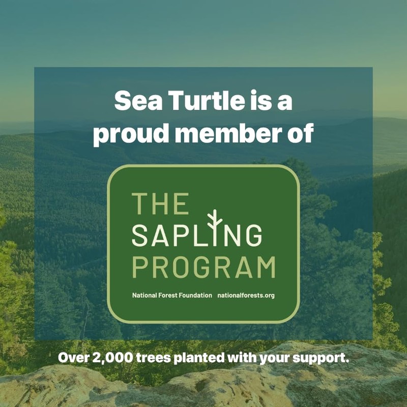 Sea Turtle Plant-Based Bristles, Soft Bamboo Toothbrushes, Individually Sealed (10