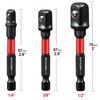 Geinxurn 3Pcs Impact Socket Adapter Set,1/4" 3/8" and 1/2" Drive,