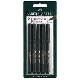 Finepen 1511 Fibre Screws Black 5x BK