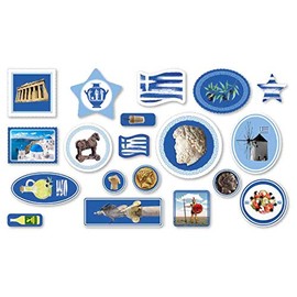 XXL Greece Confetti with 57 Large Confetti Pieces for a Themed Party or Country Party // Greece Athens Children's Birthday Party Decoration Theme