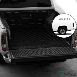 Black Rubber Diamond Plate Truck Bed Floor Mat Liner Compatible with 04-12 Chevy Colorado/GMC Canyon 6 Feet (72") Bed