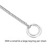 PATIKIL Wallet Chain Keychain with Keyrings Lobster Clasp 8", Nickel