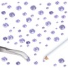 LPBeads 6400 Pieces Violet Purple Hotfix Rhinestones Flat Back 5