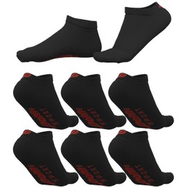 Penn Trainer Socks (6 Pairs) - Low Cut Ankle Socks For Men & Women - Cushioned Cotton, Anti-Blister Athletic Socks - Sports, Running, Tennis or Everyday - Sizes 3-5, 6-8, 9-11