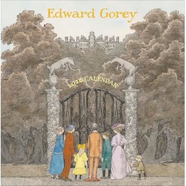 Edward Gorey Art Wall Calendar 2026, 12 Months, Large Grid Design Featuring 12 Artworks