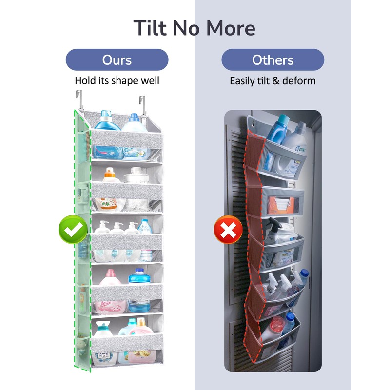 ULG 1 Pack Over Door Organizer with 5 Large Pockets