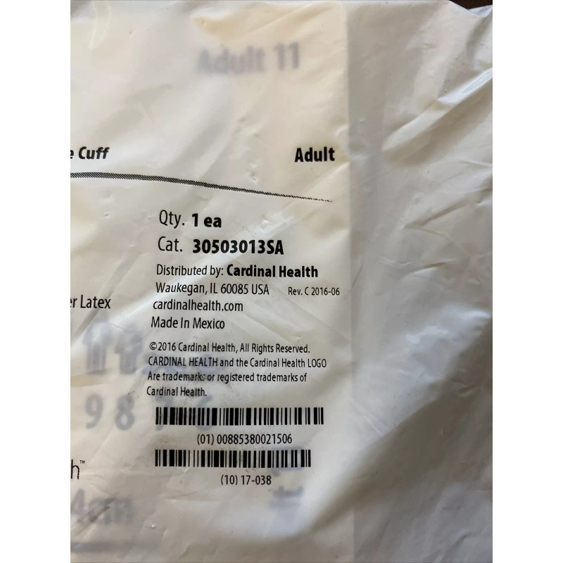 Cardinal Health Disposable Blood Pressure Cuff Adult 11 (25 to
