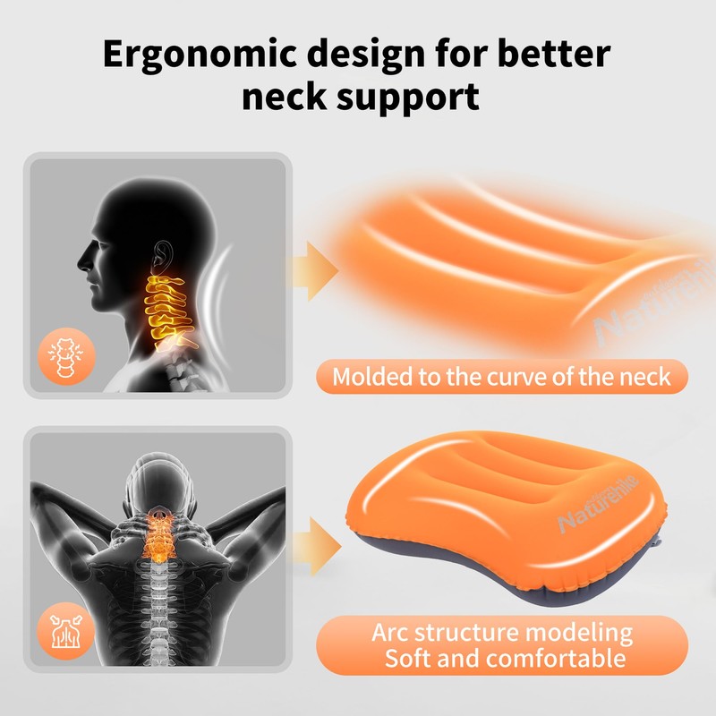 Naturehike Aeros Travel Pillow TPU Ultralight Inflatable Waterproof Compressorba Camping