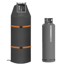 100lb Propane Tank Cover,600D Heavy Duty Waterproof Double Layer Oxford Propane Tank Cover Waterproof, Dustproof, UV-Resistant for 100 Gallon Propane Tank Outdoor Protection (Black)