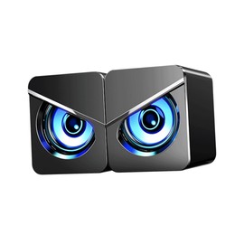 Operitacx 1 Paar USB Lautsprecherbox für Desktop Computer Kompakte Pc Lautsprecher mit Kraftvollem für Home Office Gaming Strombetrieben USB Platzsparendes Design