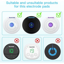 Wireless Tens Unit Electrode Pads 4 Pack - 7.14 in" x 2.9 in" Premium Quality Tens Unit Replacement Pads - Standard 3.5mm Snap-on Connectors Tens Unit Pads - Compatible with Most Tens Unit