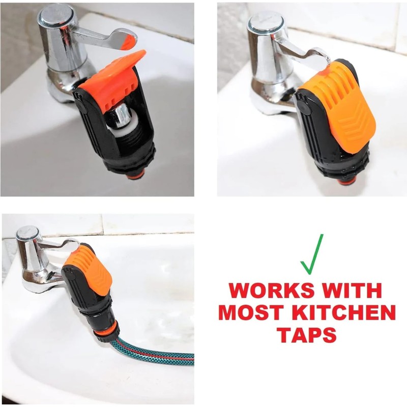 Universal Tap Connector Adapter Mixer Kitchen Garden Hose Pipe Joiner