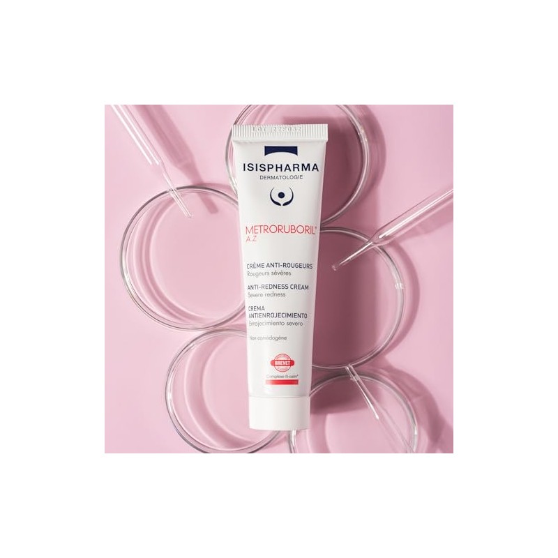 Isispharma Metroruboril AZ crema para rosacea, y pieles sensibles