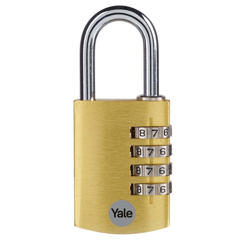 Yale YE3CB/38/131/1/GO YE3C Combination Safety Padlock YE3CB/38/131/GO, Gold