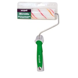 Nespoli 15cm Micromix Paint Roller Ideal for Smooth Walls with Ergonomic Handle Beveled Edges to Avoid Marking