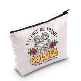 TV Show Inspired Makeup Bag Golden Sister Friendship Gift for TV Show Lover, Eat Dirt Bag Eu, Cosmetic bag with print