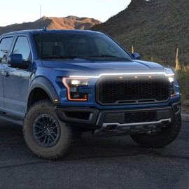 Hood Light Strip, 71 Inches Flexible Exterior LED Strip Lights Waterproof Daytime Running Light for Cars, Trucks (White)