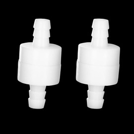 Feelers 5/16" (8MM) One Way Inline Check Valve Non-Return One-Way Air Water Gas Check Valve Ozone Resistance PVDF, Pack of 2 2PCS