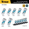 Titan 66840 7-Piece 1/4-Inch Drive Metric Auto Flex Universal Socket