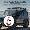(8 Pack) Shovel Mount for Roof Rack, Metal Rubber Clamp
