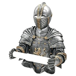 Toilet Paper Holder Tissue Storage Roll Medieval Statue Knight to Remember Gothic Paper Towel Holder Bathroom Decor