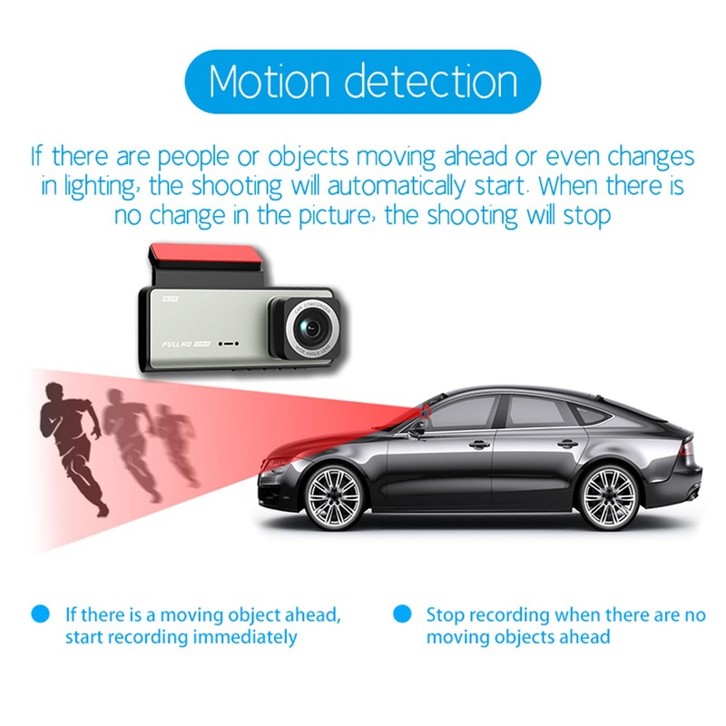 Mulcort Dash Cam Front and Rear Inside, 1080P + 480P